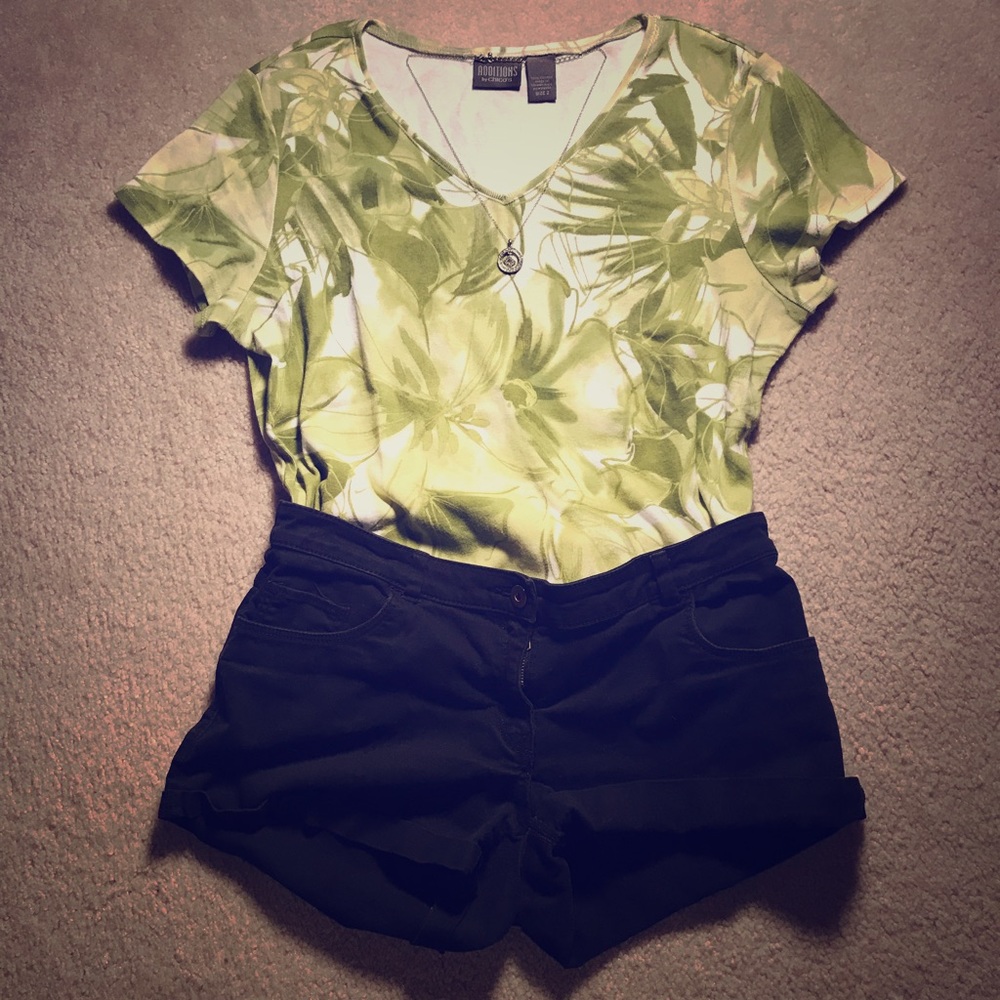 Tropical leaves shirt